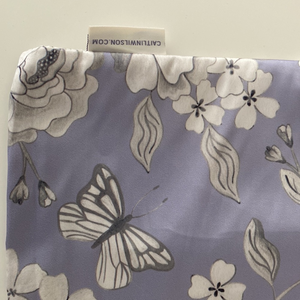 New Super Cute Caitlin Wilson Purple Pillow Cover 16”x 26”